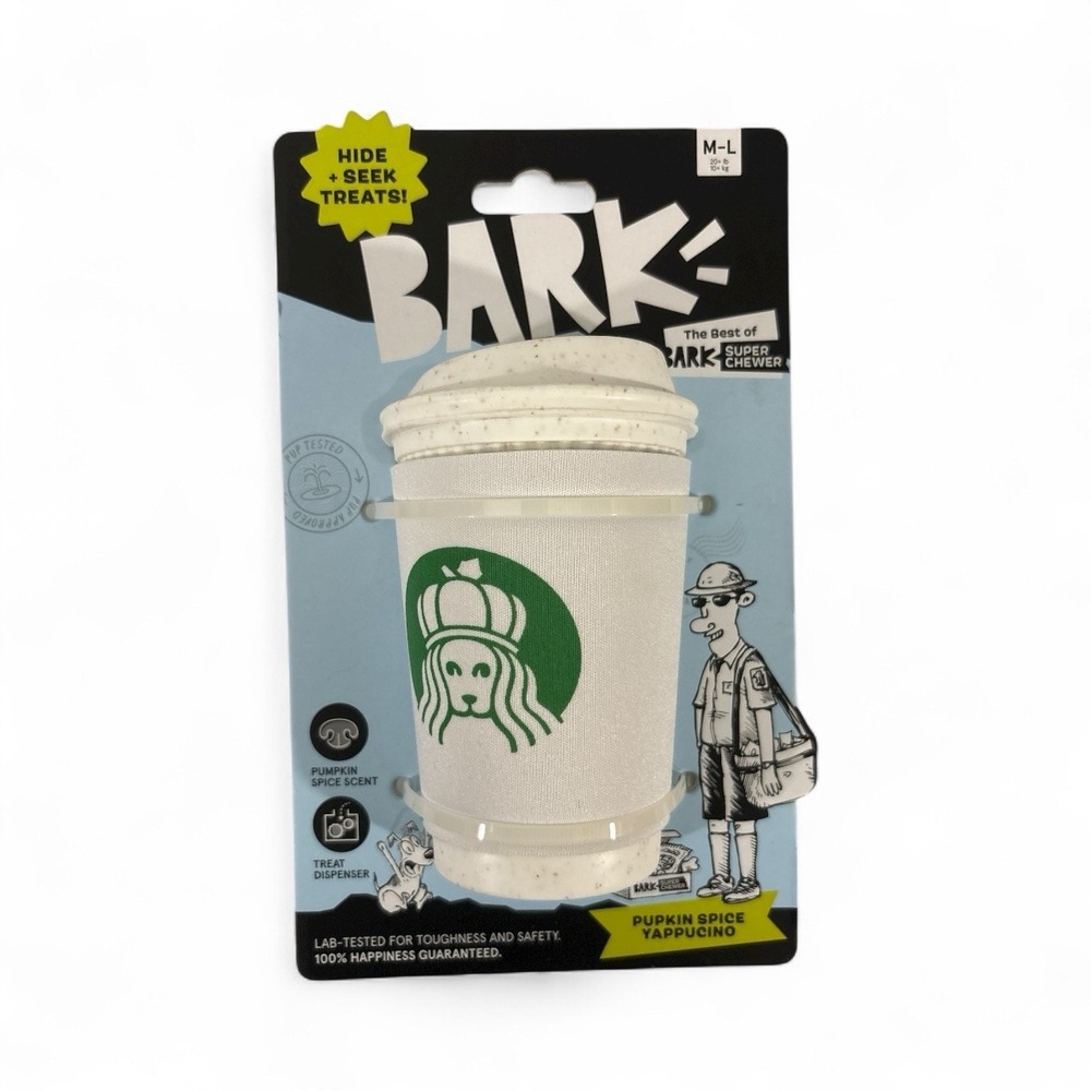 Bark Super Chewer Core Collection Dog Toy Treat Size M-L Pumpkin Spice New